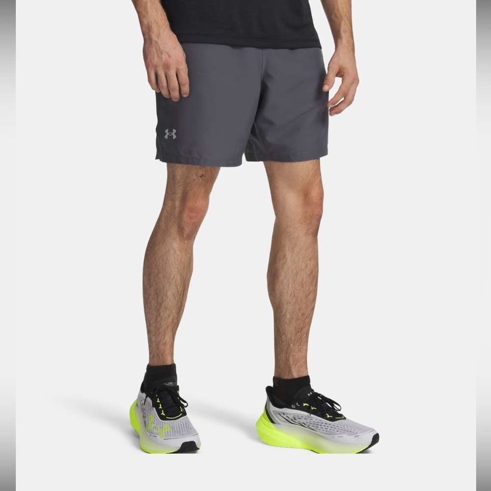 Men’s Under Amour UA Launch 7" Shorts Training Shorts Castlerock Grey 2XL